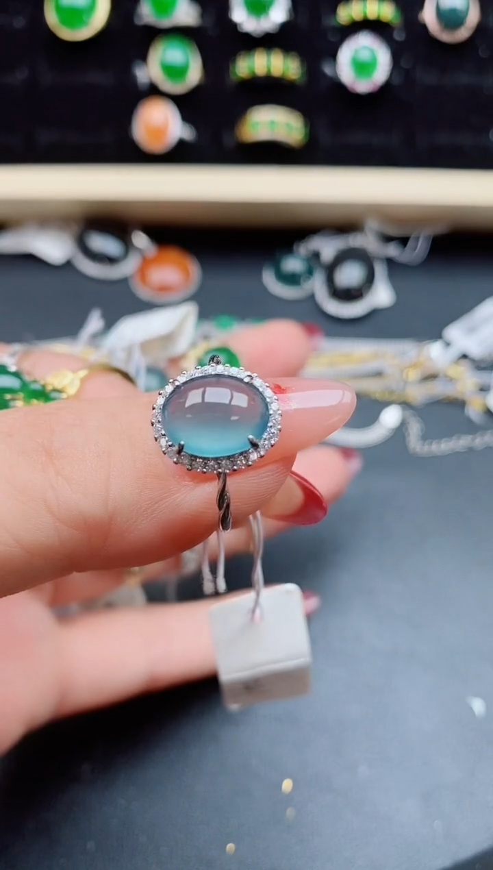 【闪购商品】翡翠戒指银S925镶嵌321321