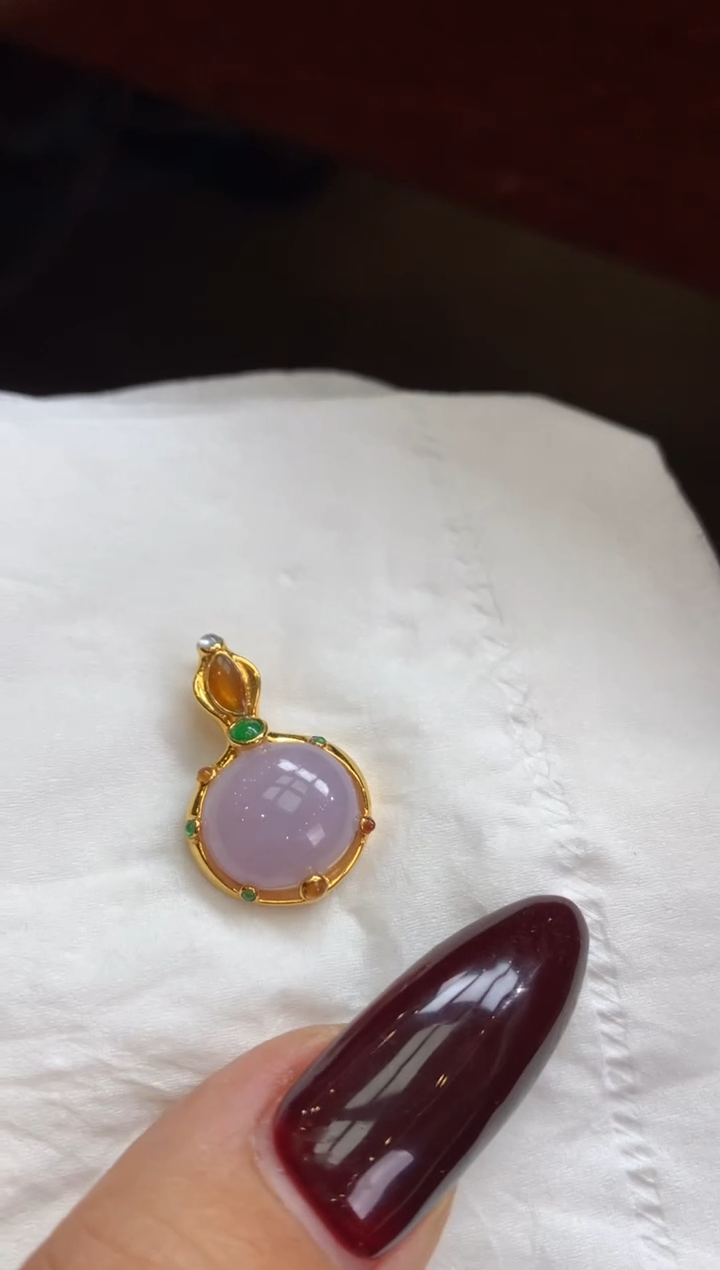 【闪购商品】翡翠颈饰18K金镶嵌翡翠