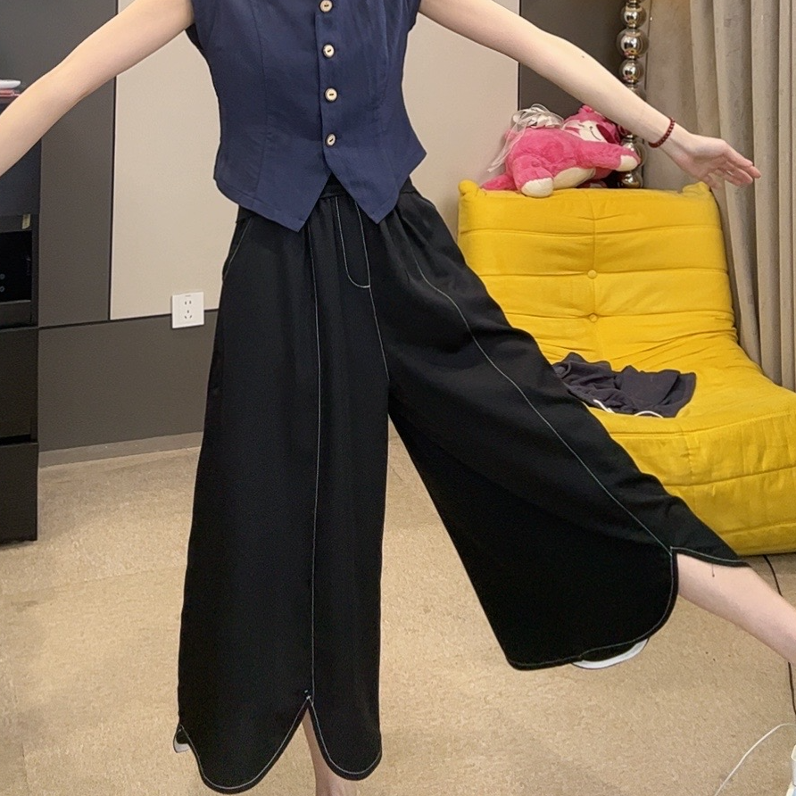 【蔡小姐】复古港风轻职风休闲风时尚休闲裤宽松