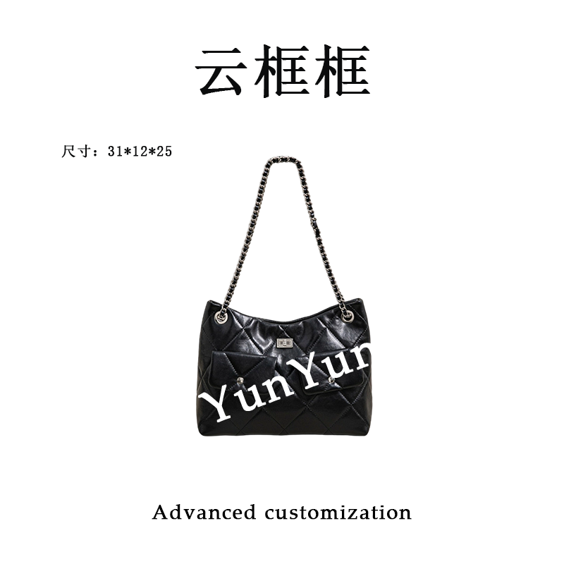 【云云甄选】SK-93022-黑色-轻奢时尚女士新款单肩斜挎包