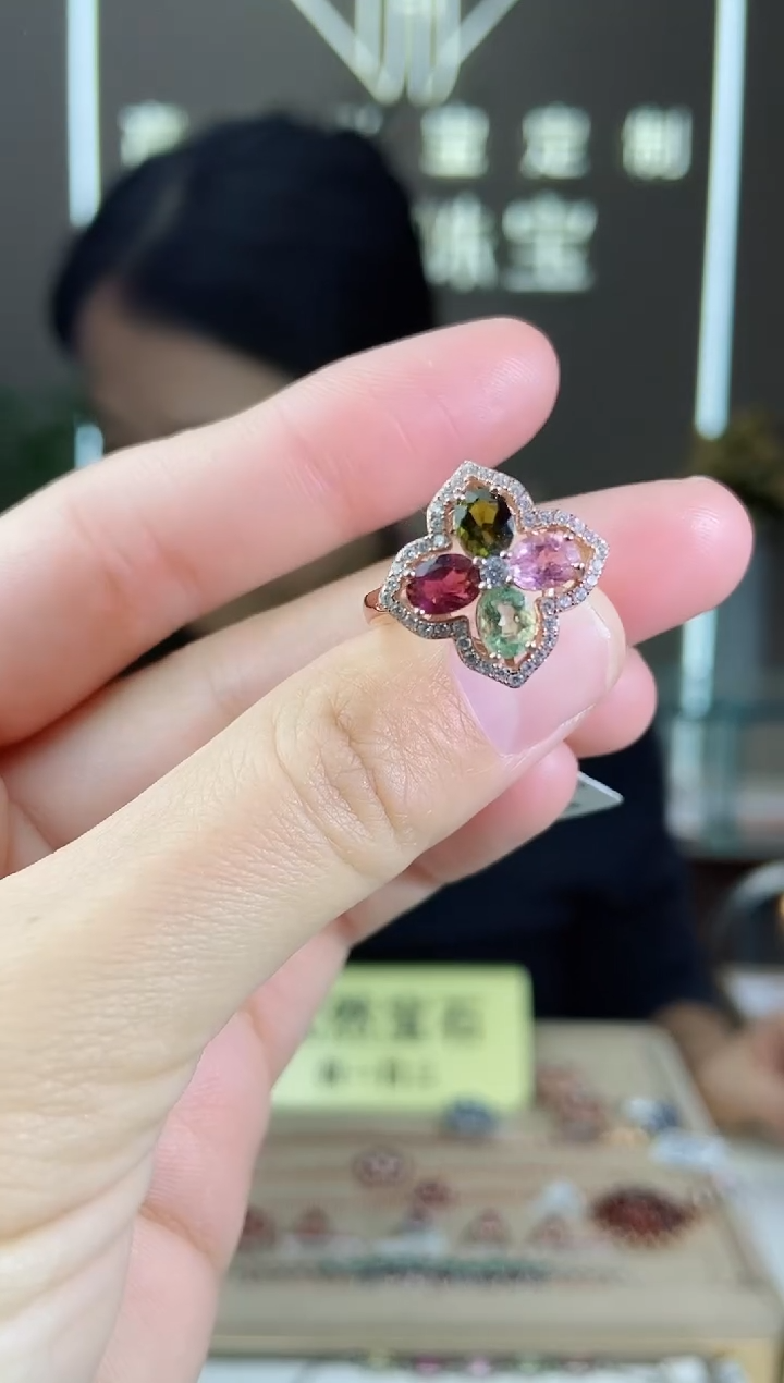 【闪购商品】碧玺手饰银S925镶嵌手饰