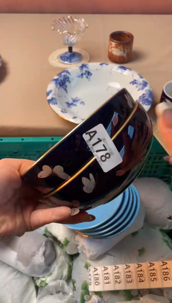 瓷片黑*瓷器瓷器A178