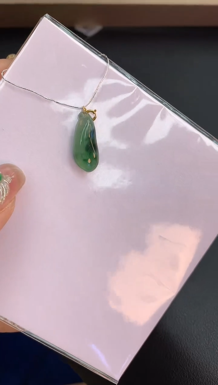 【闪购商品】翡翠颈饰18K金镶嵌赠礼盒证书 珍珍
