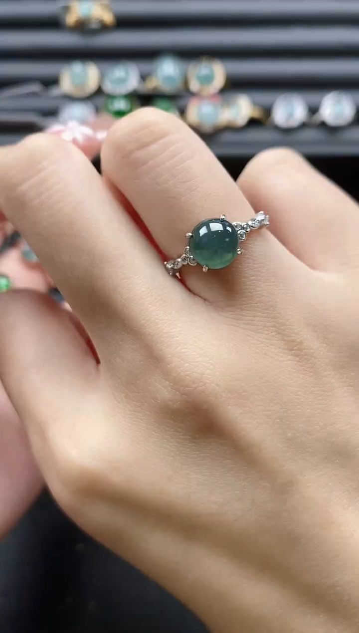 【闪购商品】翡翠戒指银S925镶嵌51151