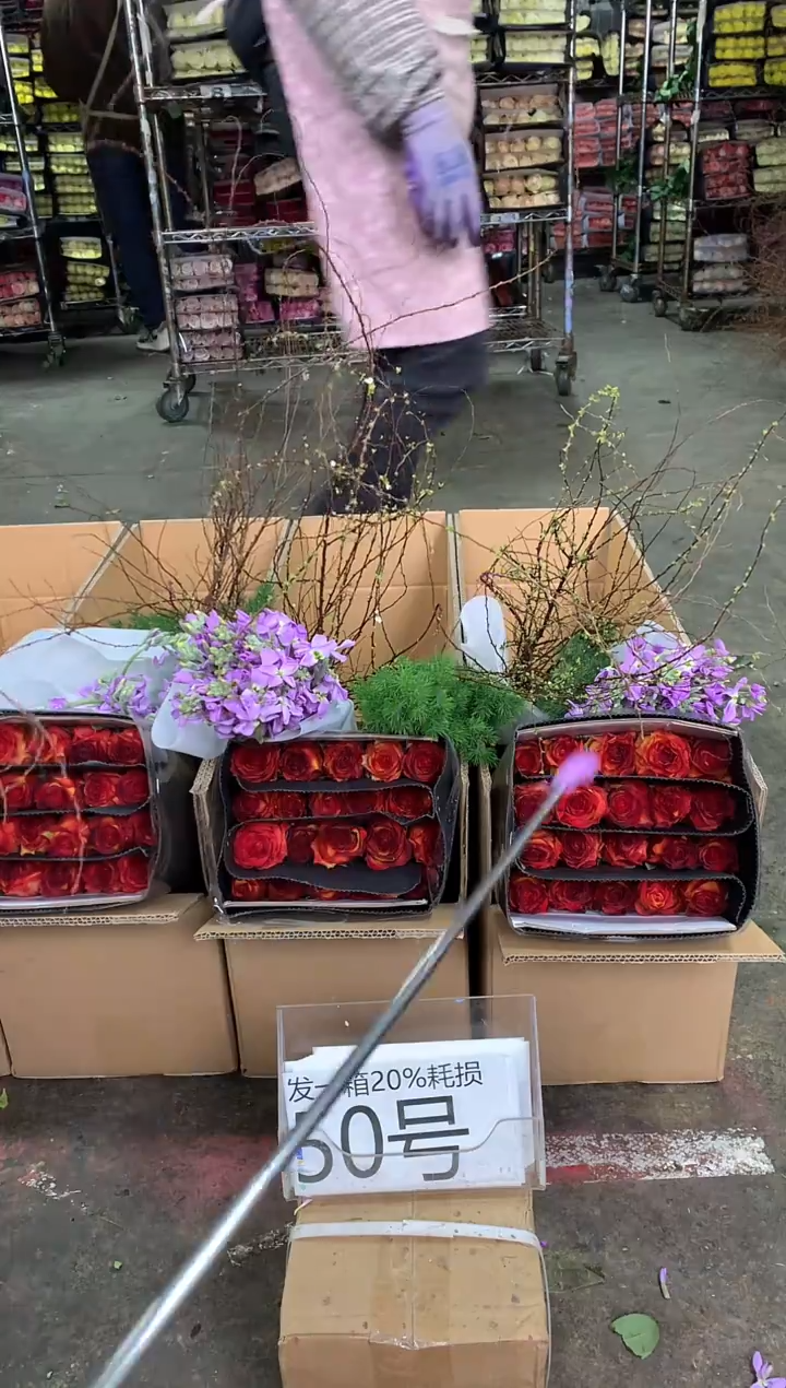 50号♥中通含20%耗损发一箱鲜花