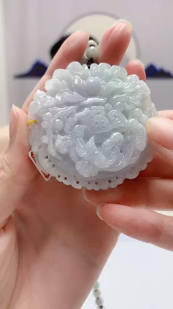 定制翡翠未镶嵌5124zm-毛货挂件福牌68