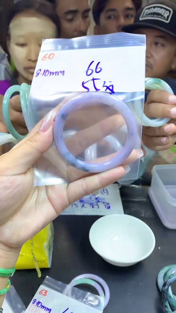 定制翡翠未镶嵌60手镯55纹+66元+拍一发一