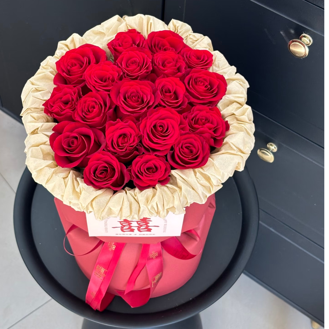 一封情书｛19支红玫瑰小香风花束｝节日意仪式感生日见面礼物惊喜送女友恋人花束