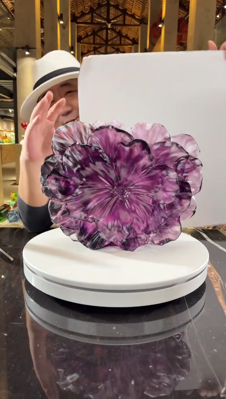 摆件紫罗兰山茶花