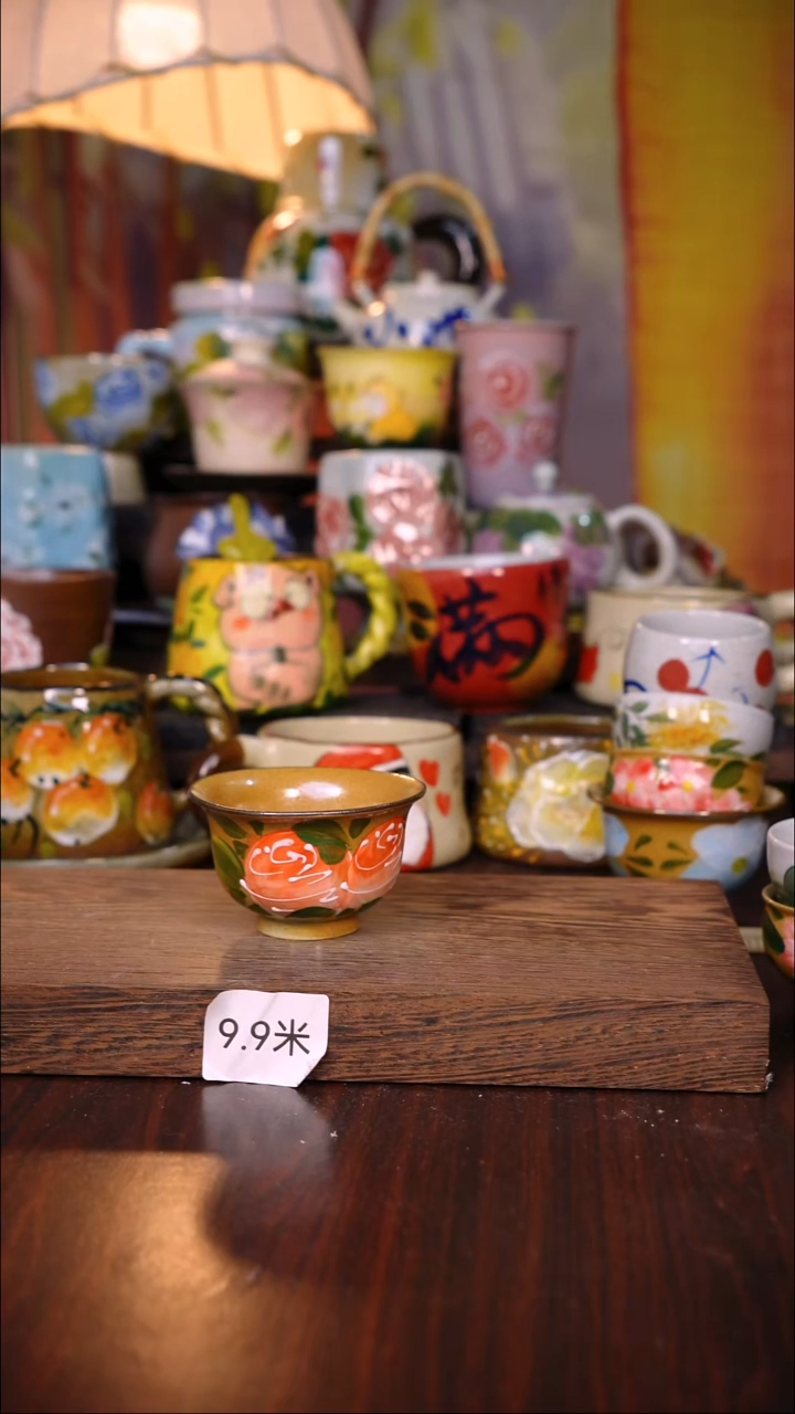 杯子陶泥垚手作 景德镇手工手绘陶瓷器物