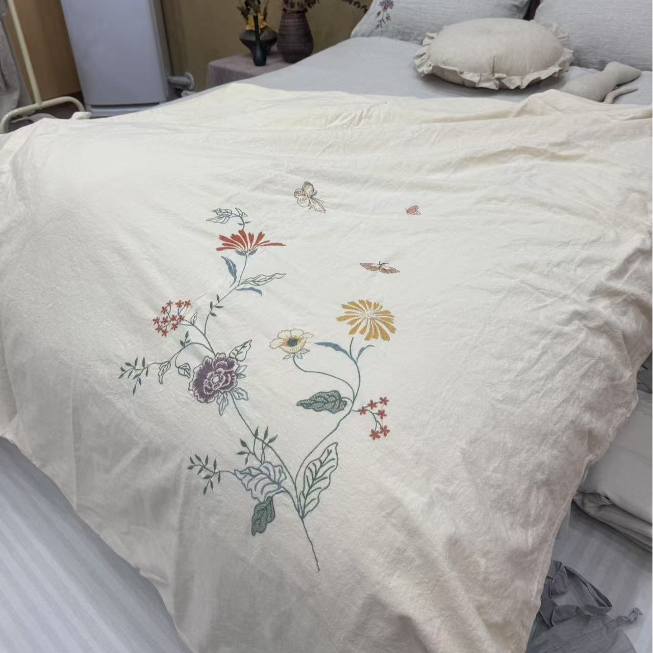 【柒玥专属】牡丹花汉麻被套