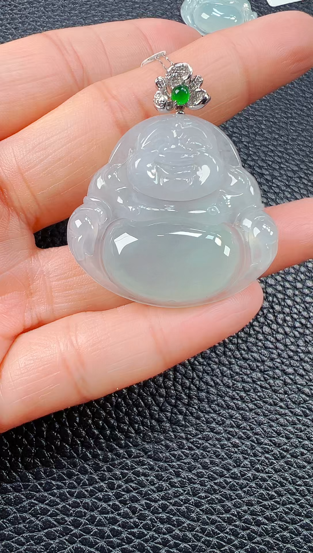 【闪购商品】翡翠吊坠(不含链)18K金镶嵌佛公吊坠906