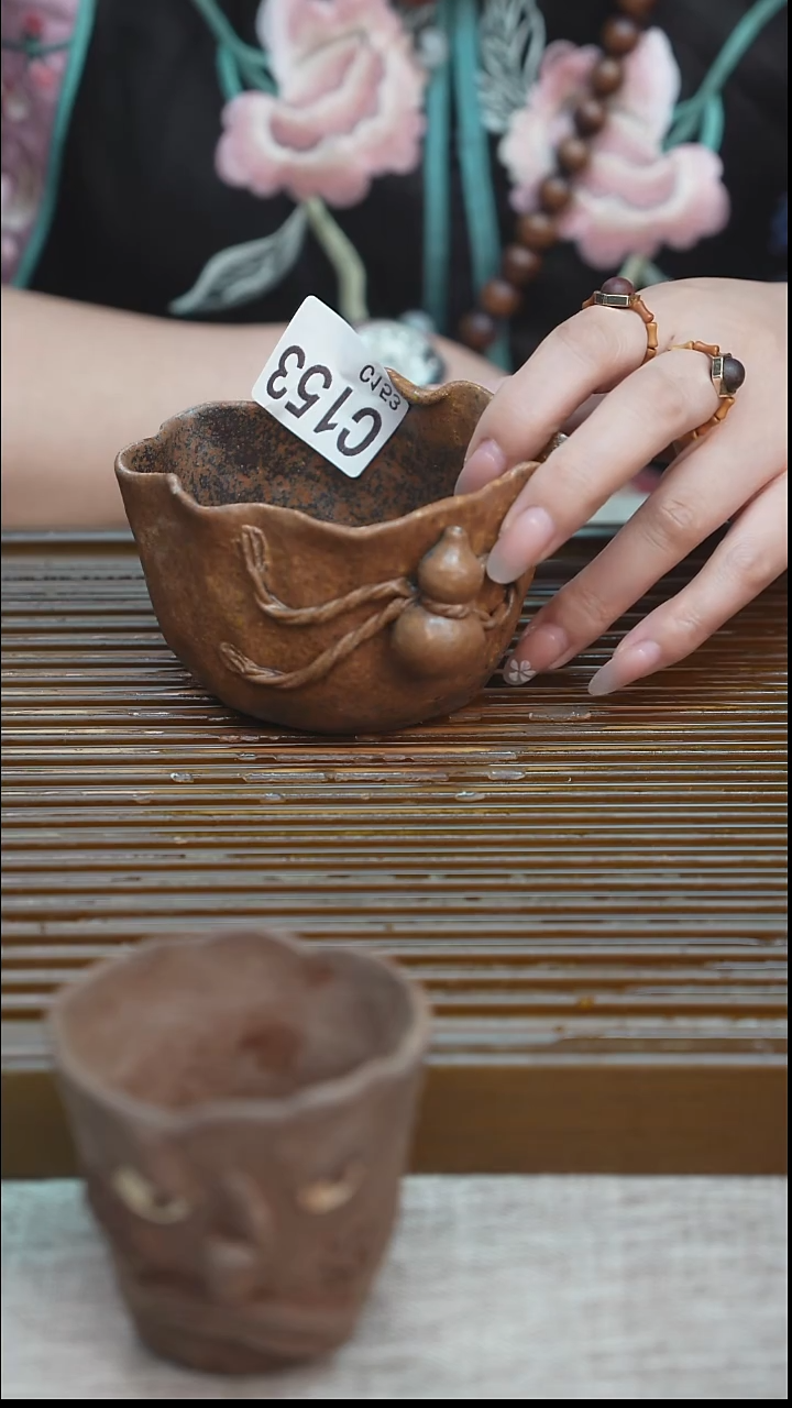 纯手工粗陶茶具每一只不一样