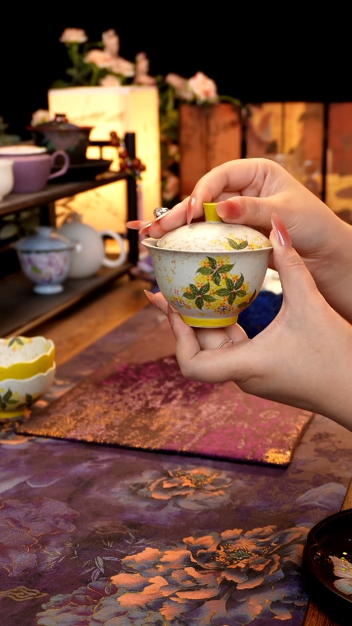 焦糖桂花盖碗·····