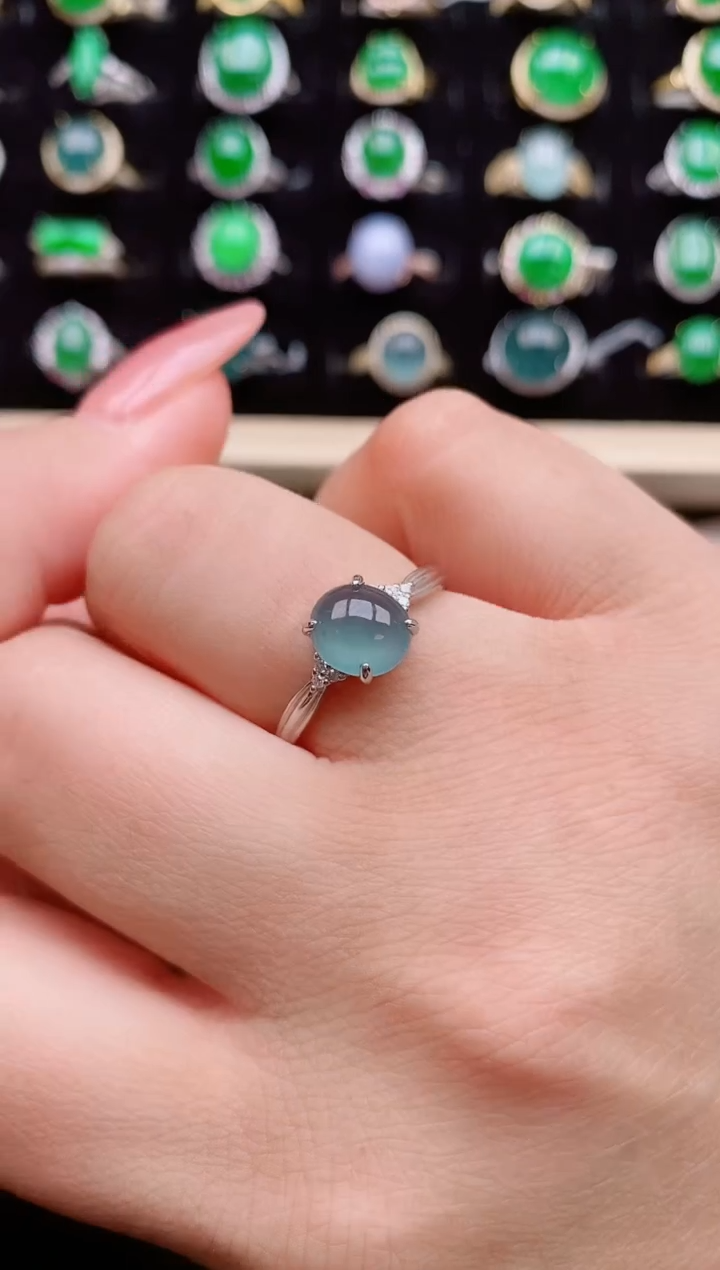 【闪购商品】翡翠戒指银S925镶嵌213321