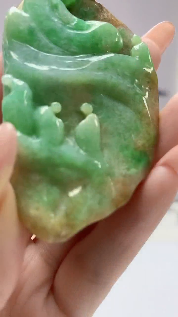 【闪购商品】定制翡翠未镶嵌4852DD-毛货挂件152