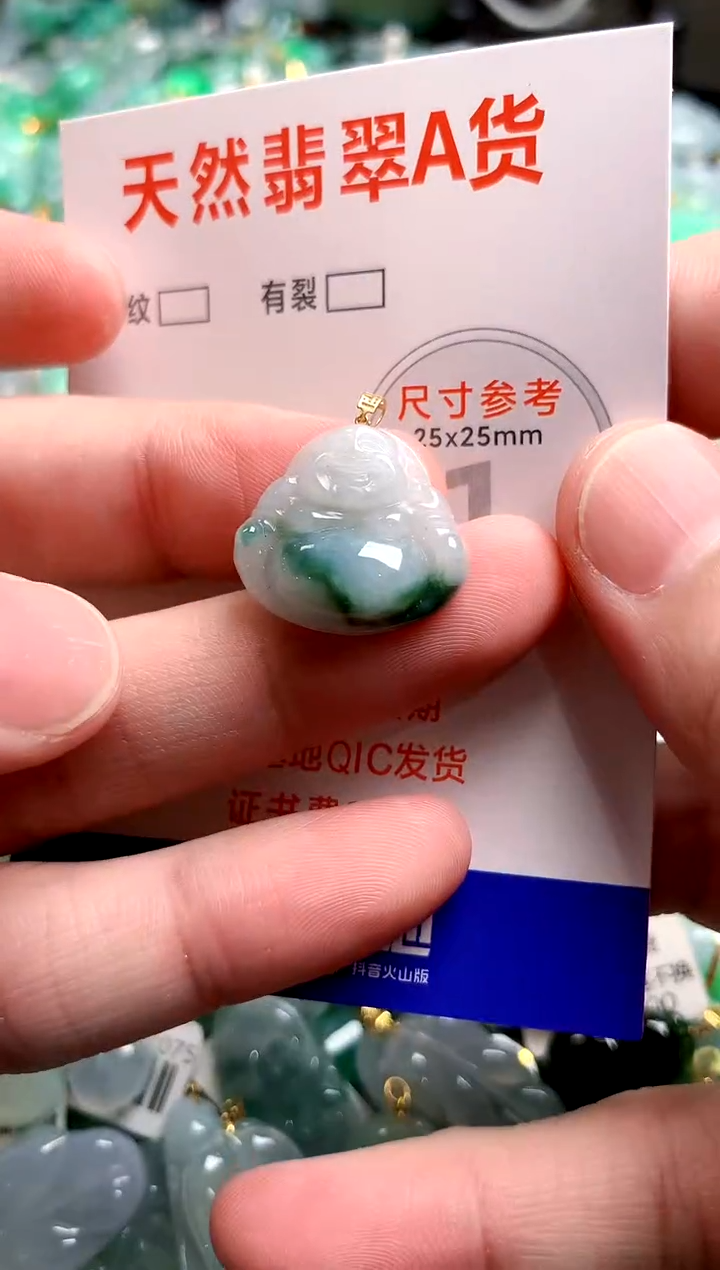 翡翠18K金镶嵌颈饰25100877