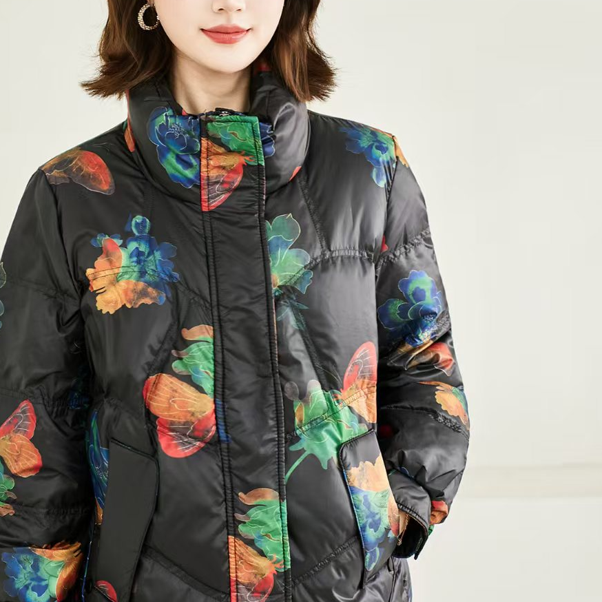 【甄选大朵鸭绒】原版正品保暖气质减龄修身羽绒服ZF-R053