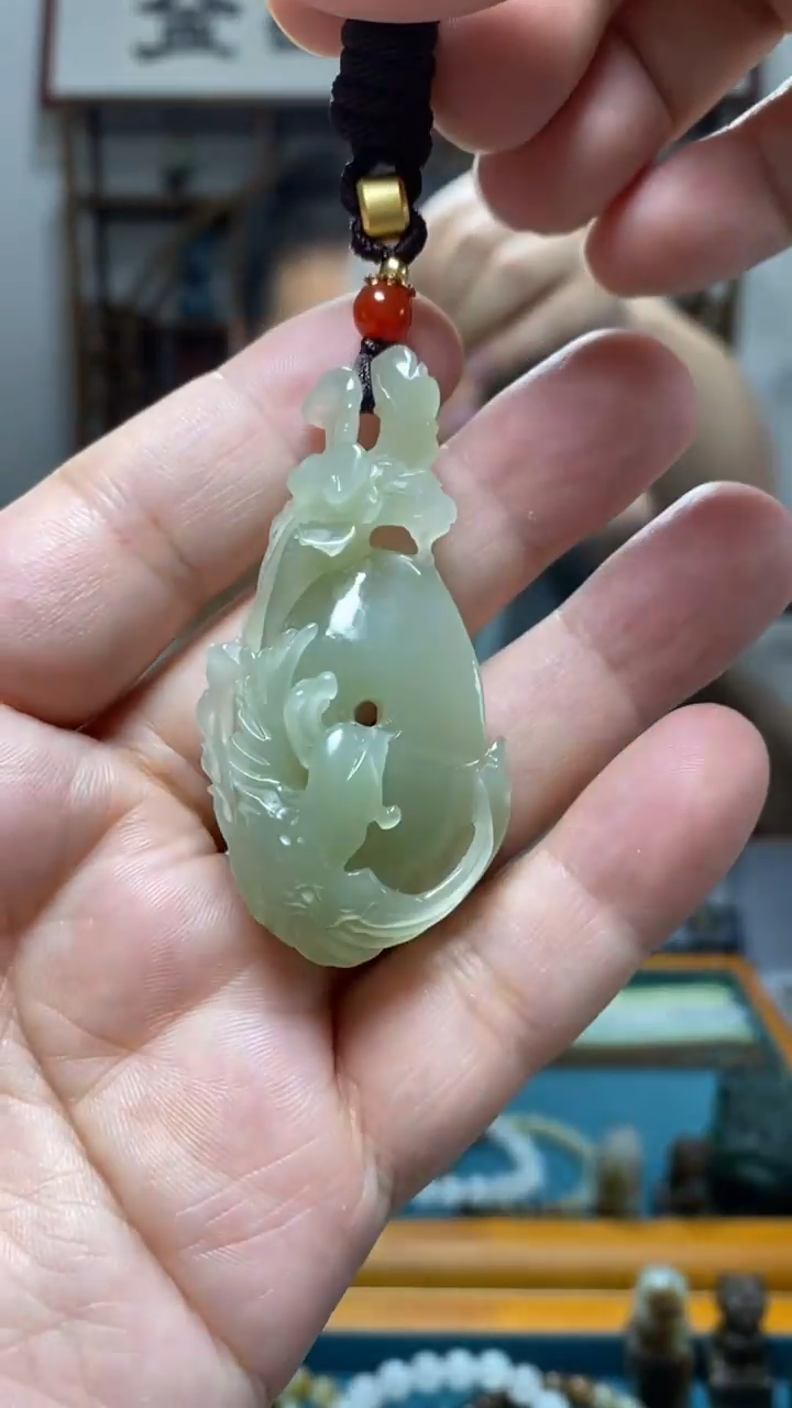 和田玉未镶嵌挂件5