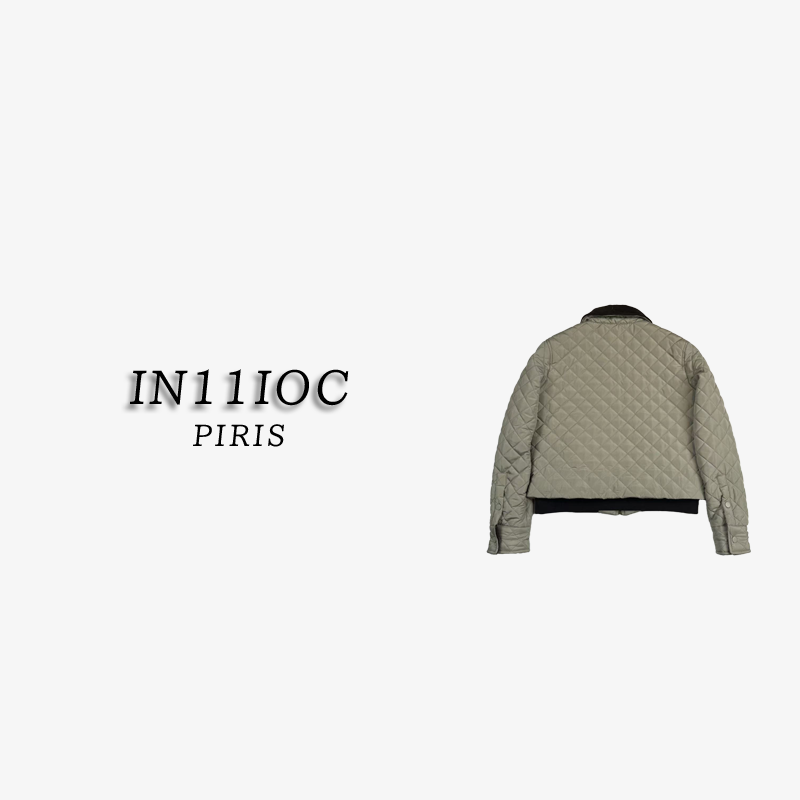 皮标翻领秋冬款休闲老钱风女装格子棉服251213