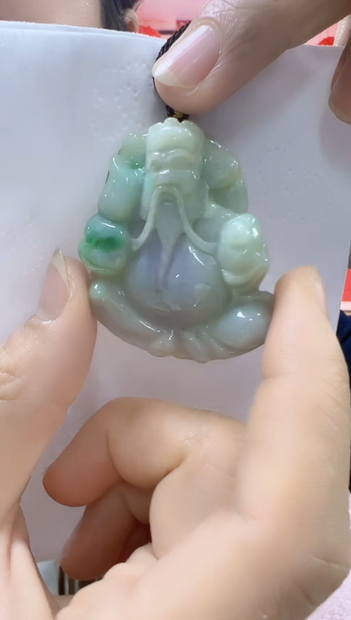 【闪购商品】翡翠颈饰未镶嵌孤品财神