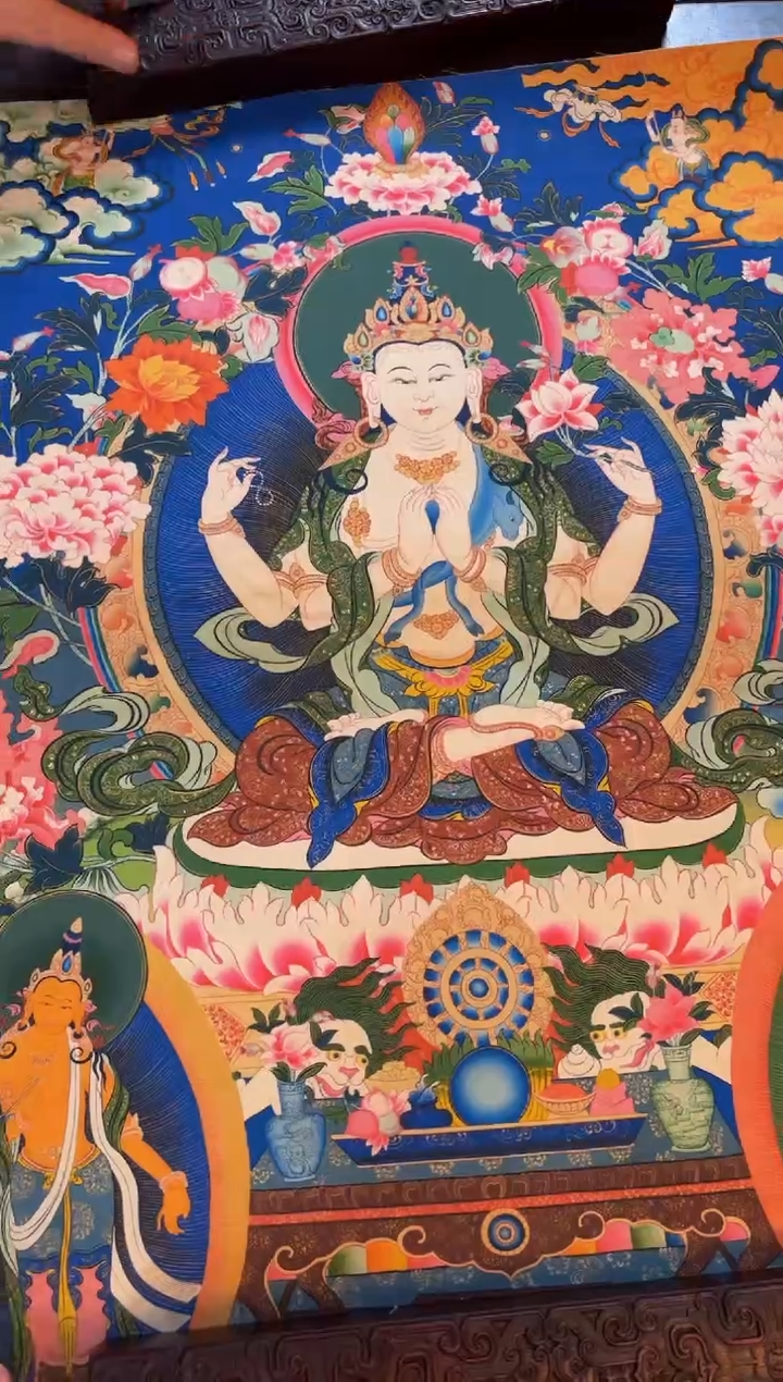 装裱画精品手绘唐卡链接--A
