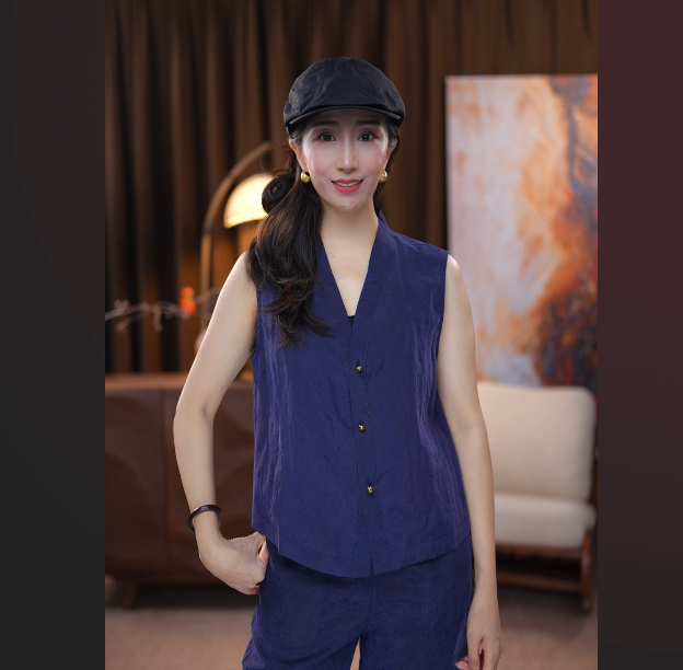 【知慧】100%桑蚕丝香云纱时尚复古潮流鸭舌帽