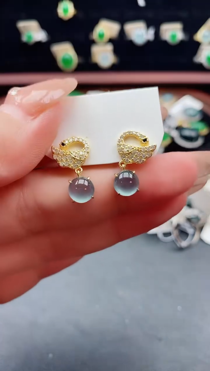 银S925镶嵌戒指翡翠1