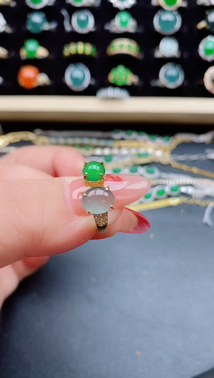 【闪购商品】翡翠戒指银S925镶嵌5085050