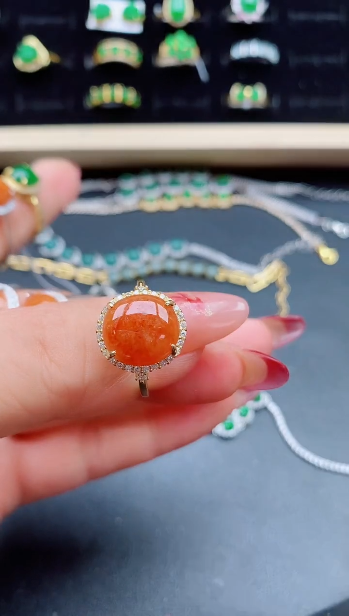 【闪购商品】翡翠戒指银S925镶嵌21321