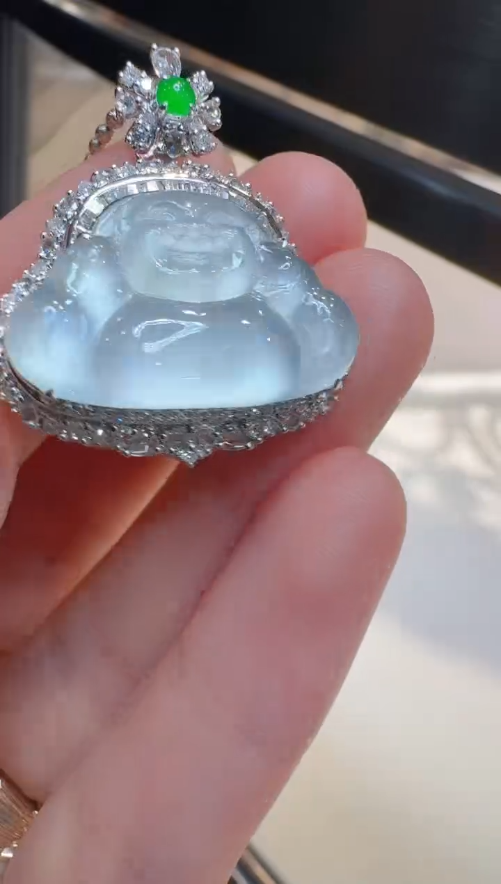 翡翠18K金镶嵌吊坠(不含链)多样性团购发一件