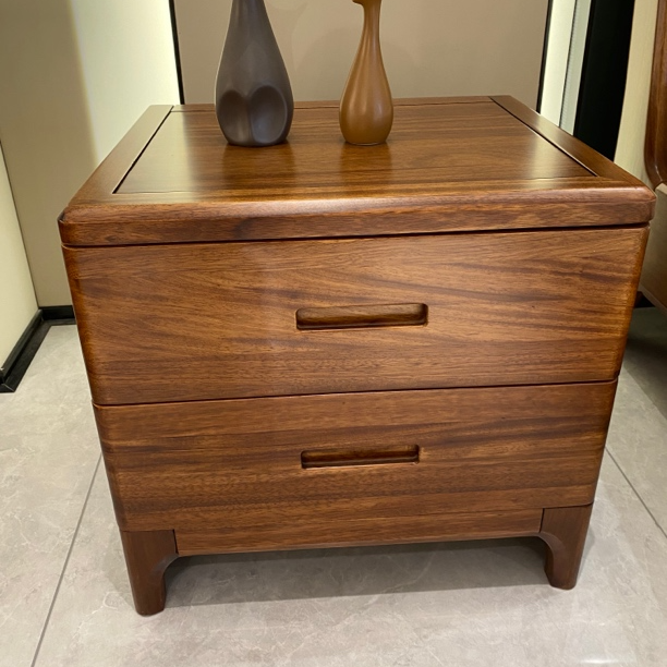 无品牌乌金木轻奢简约客厅卧室矮柜抽屉式床头柜 斗橱新中式美式