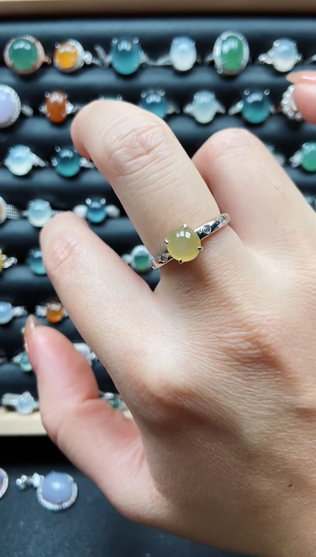 【闪购商品】翡翠戒指银S925镶嵌333333333