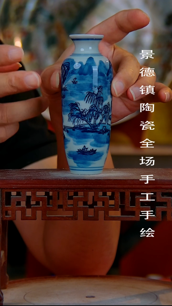 摆件手景德镇陶瓷 全场手工绘