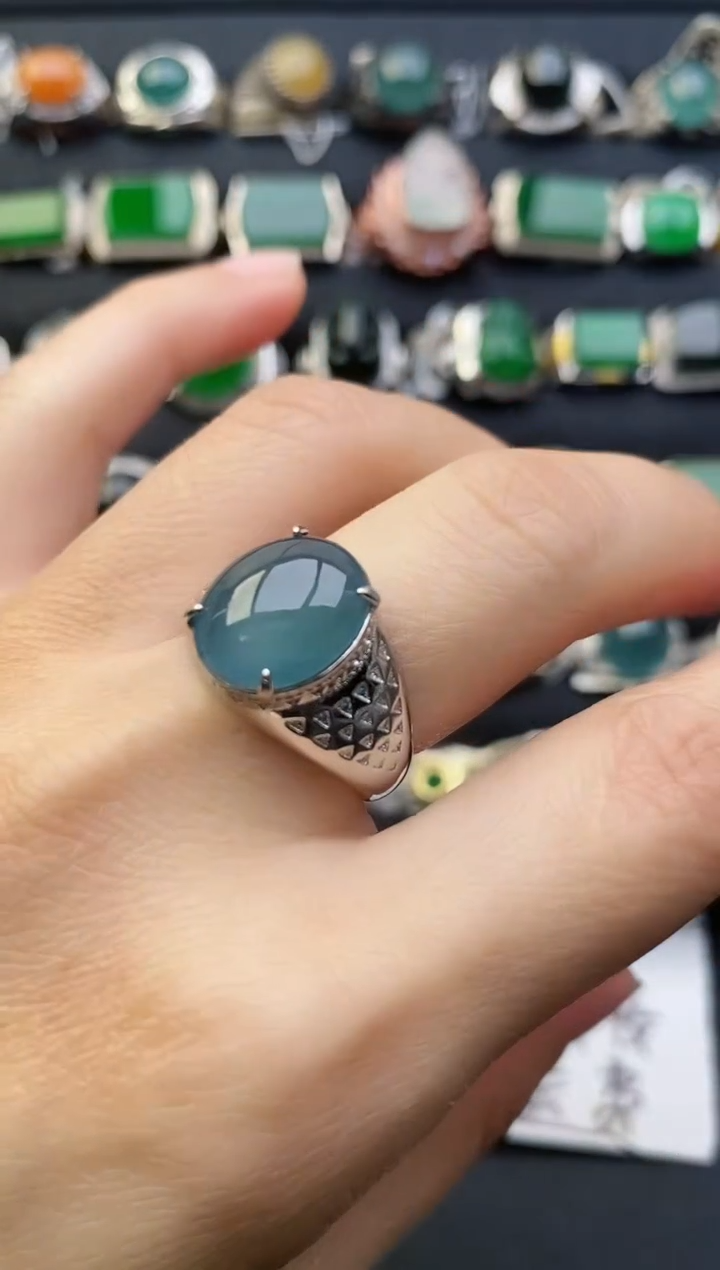 【闪购商品】翡翠戒指银S925镶嵌111111111