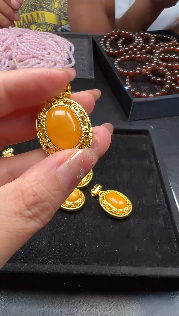 合金颈饰琥珀6140/多样性/发一件