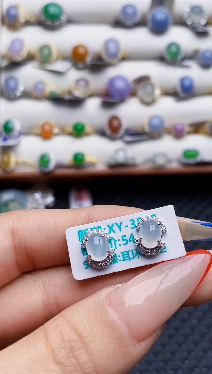 银S925镶嵌戒指翡翠0527