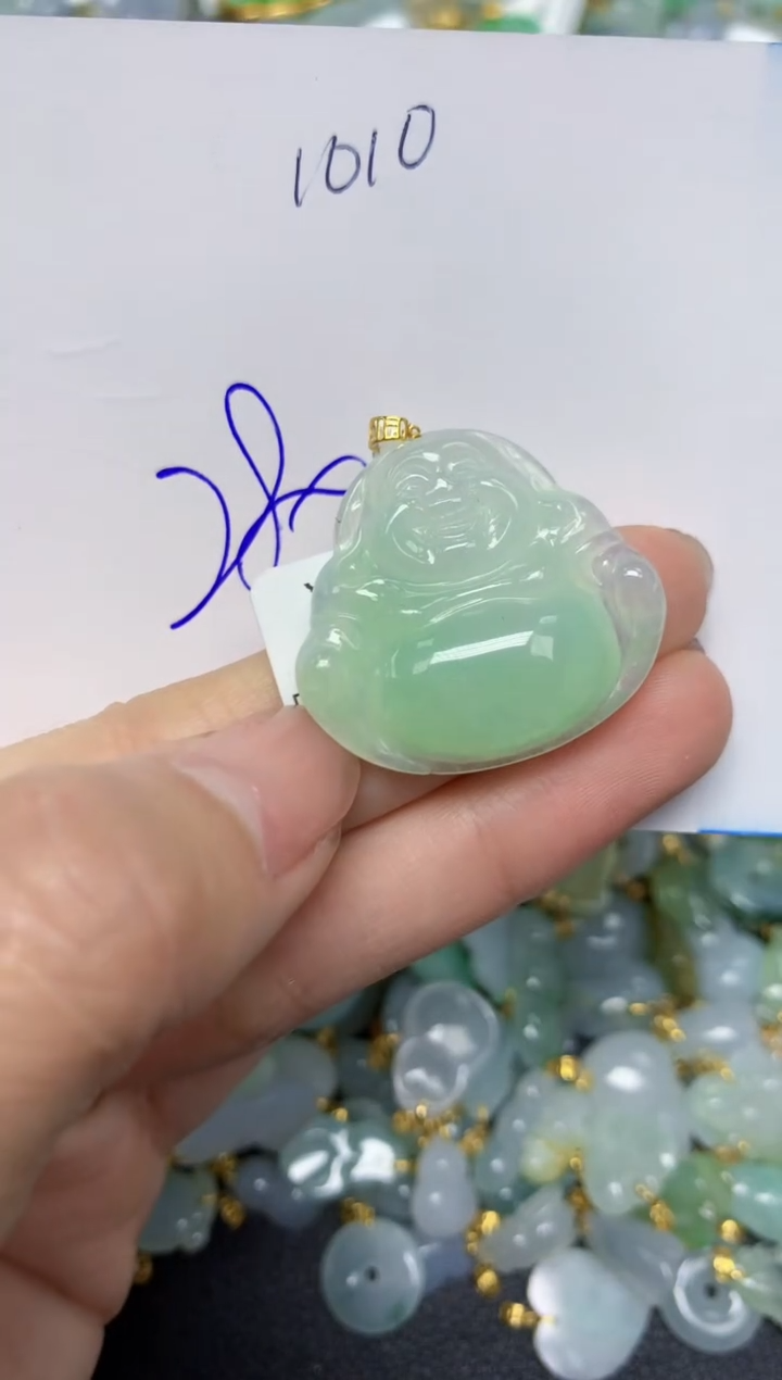 【闪购商品】翡翠颈饰18K金镶嵌 天然翡翠A货