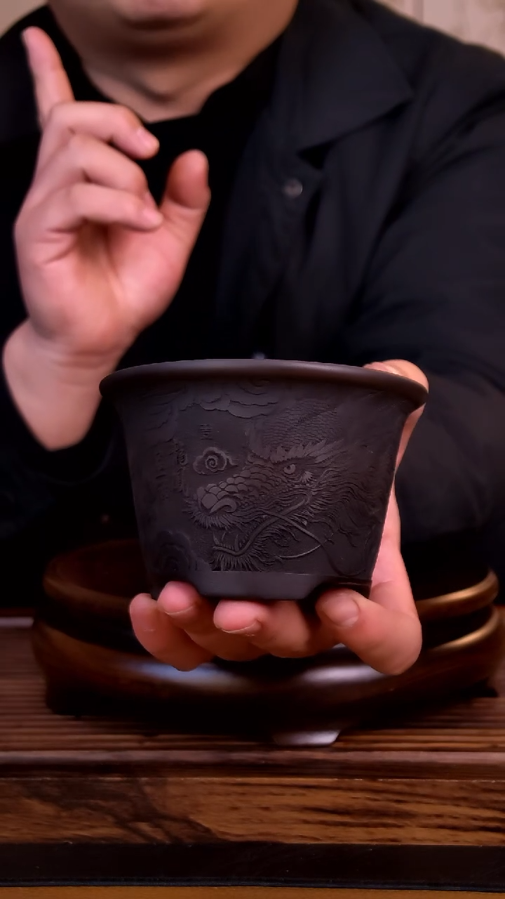 紫砂花盆紫砂花盆-内口9-6