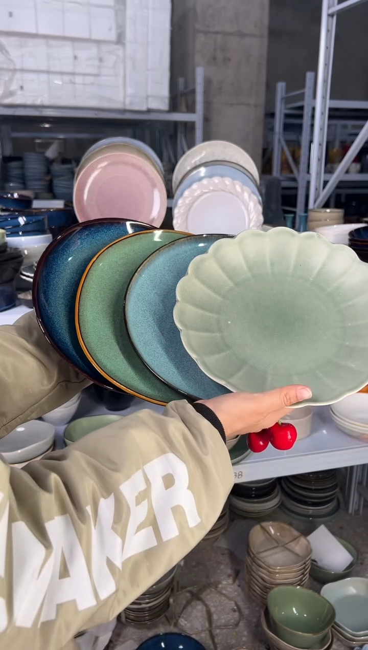 陶瓷外贸尾货瑕疵满20包邮X4大盘