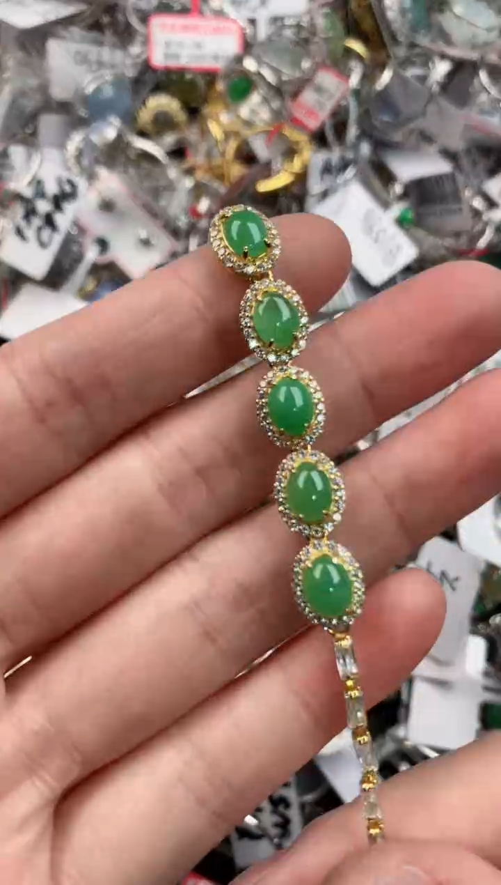 银S925镶嵌戒指翡翠3333                  6