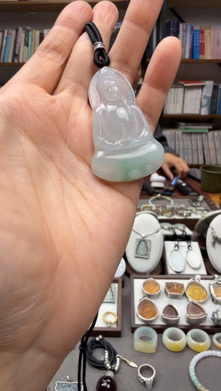 颈饰未镶嵌翡翠1***宝观音吊坠