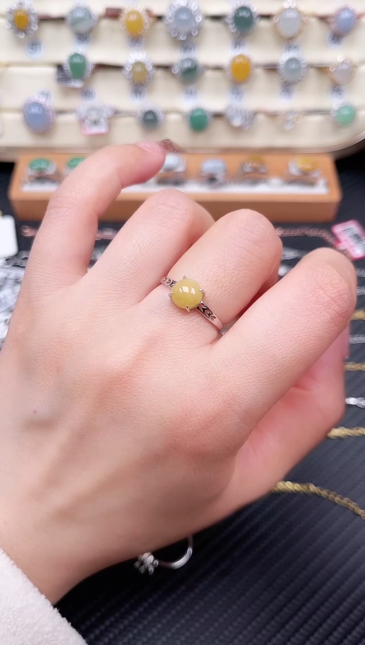 【闪购商品】翡翠戒指银S925镶嵌戒指福利