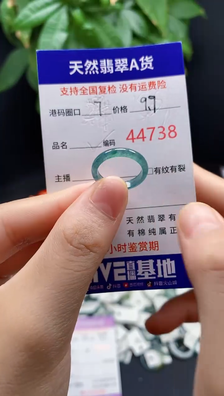翡翠戒指未镶嵌天然翡翠戒圈4738