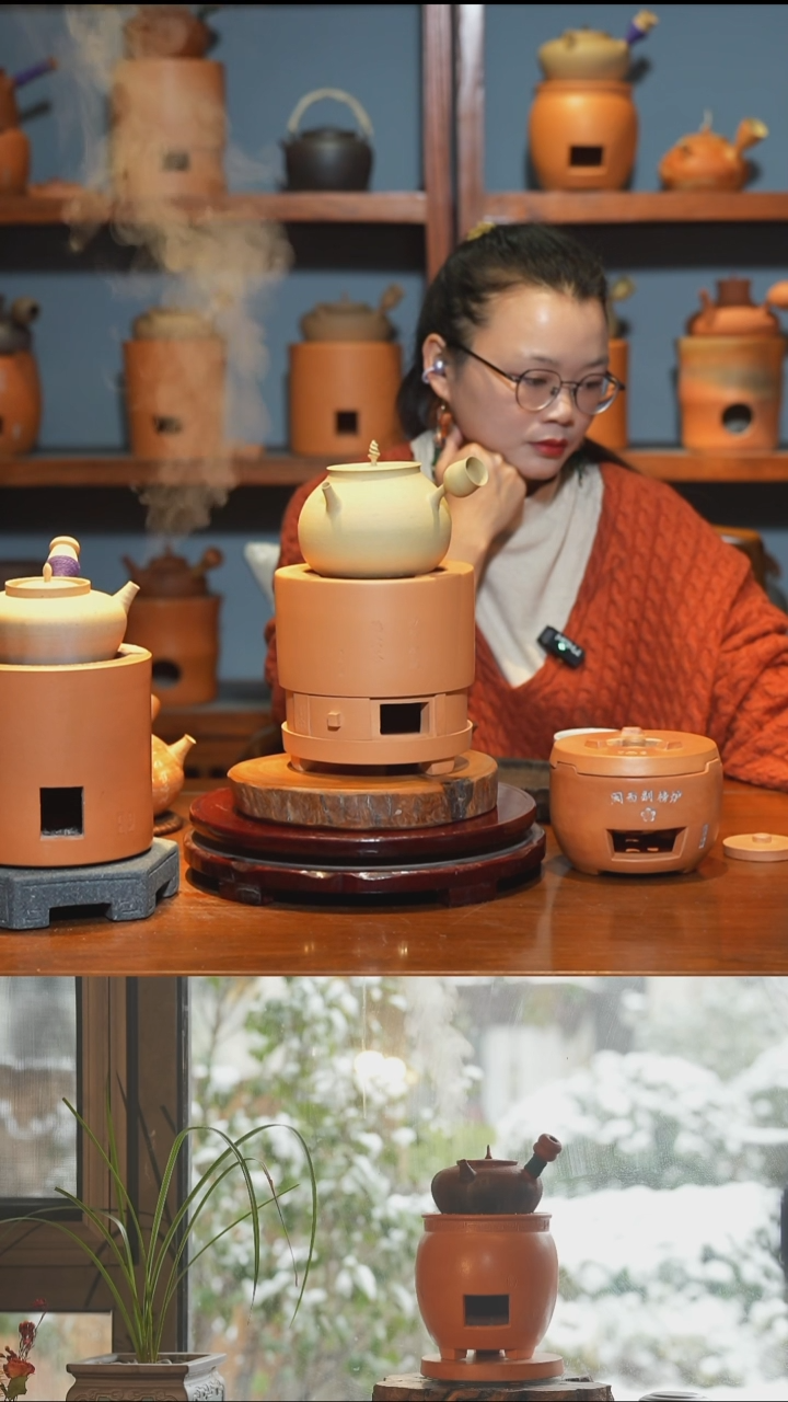 杨*飞才华推拉纳炉+白泥松果砂铫套装福利