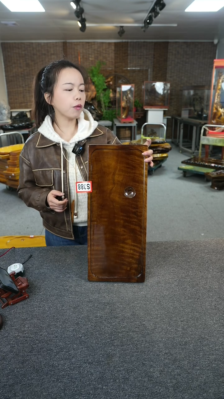 【闪购商品】大叶金丝楠茶盘尺寸50-22-4