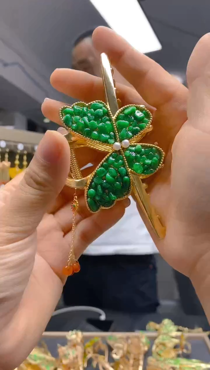 【闪购商品】翡翠耳饰合金268翡翠发簪