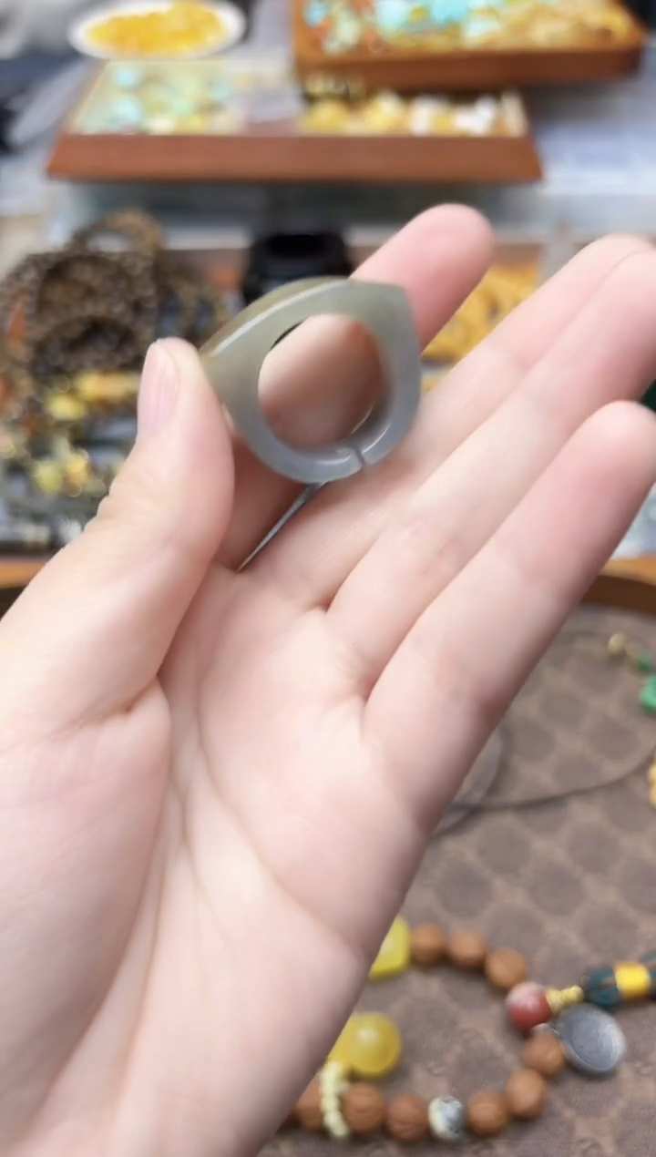 未镶嵌戒指和田玉和田玉戒指16#SY