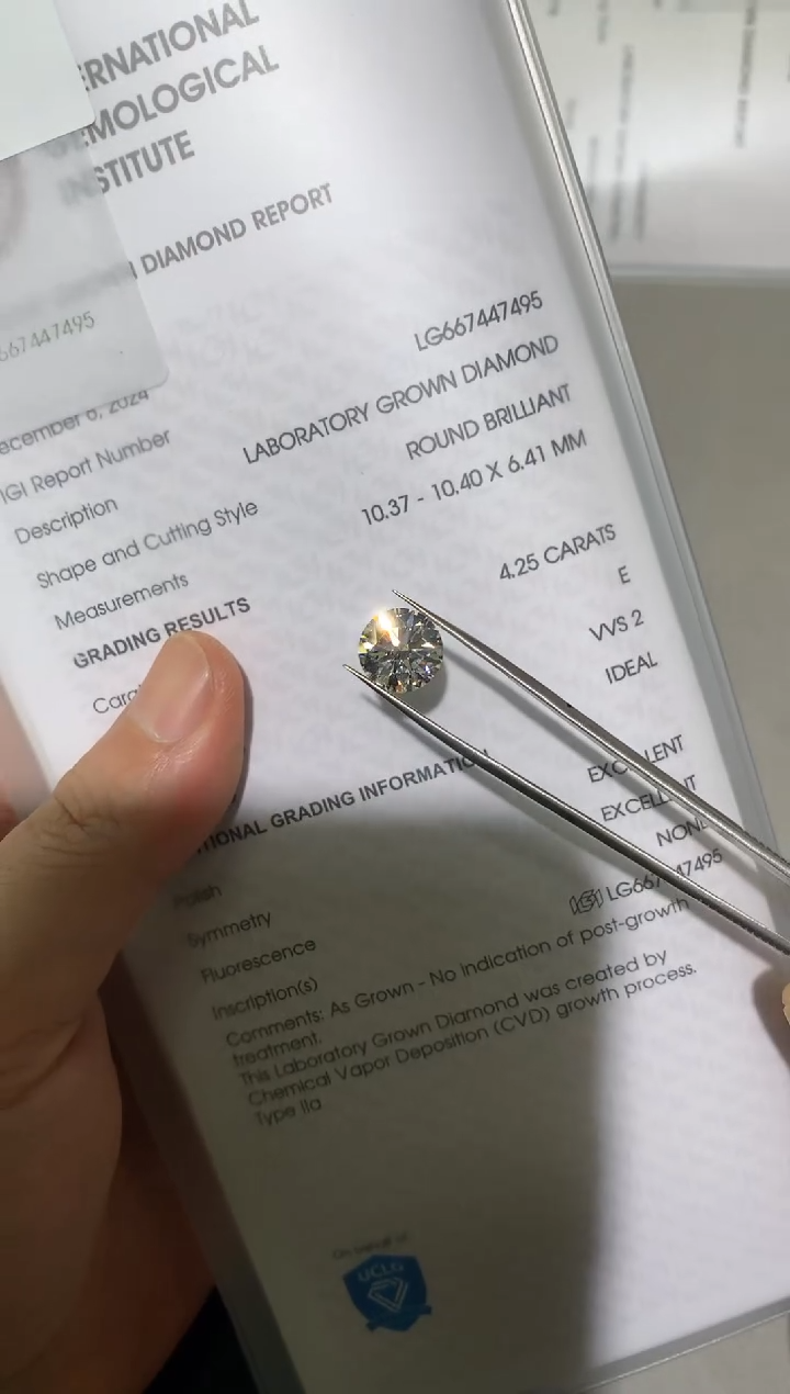 【闪购商品】合成钻石裸石未镶嵌4.25E667447495