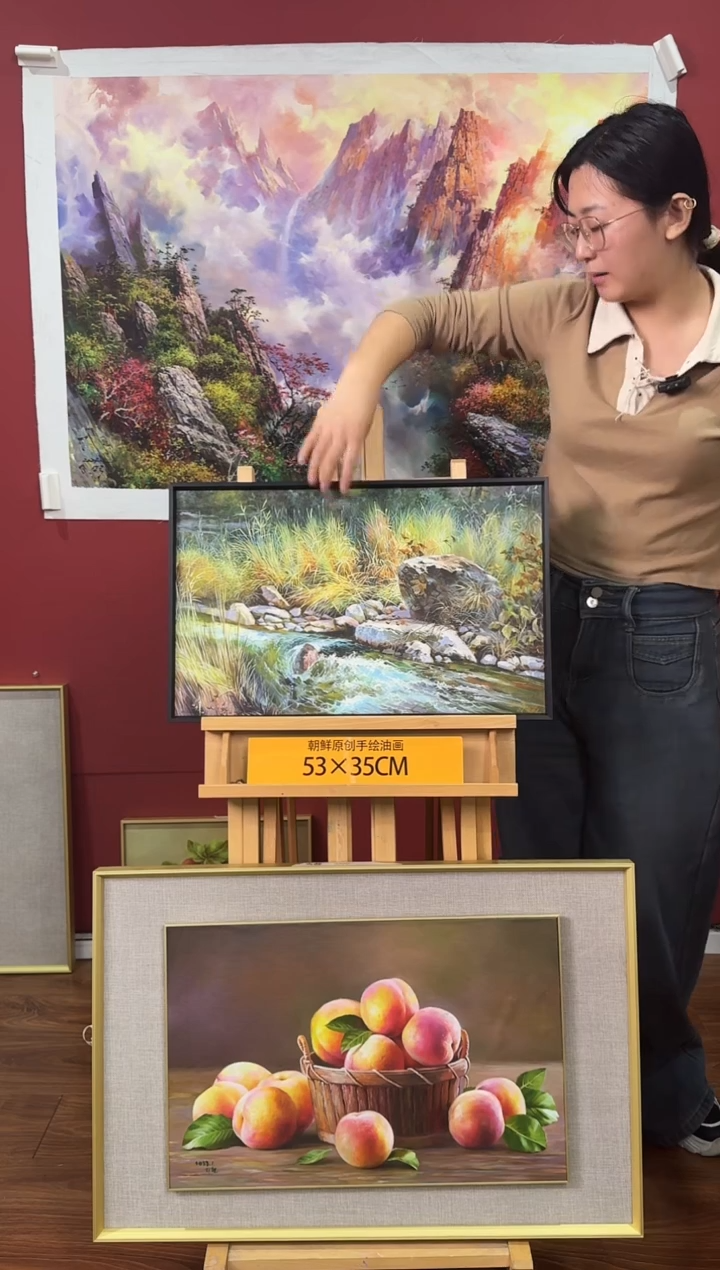 油画【106号】约53*35cm丨朝鲜原创纯手绘孤品油画丨顺丰包邮